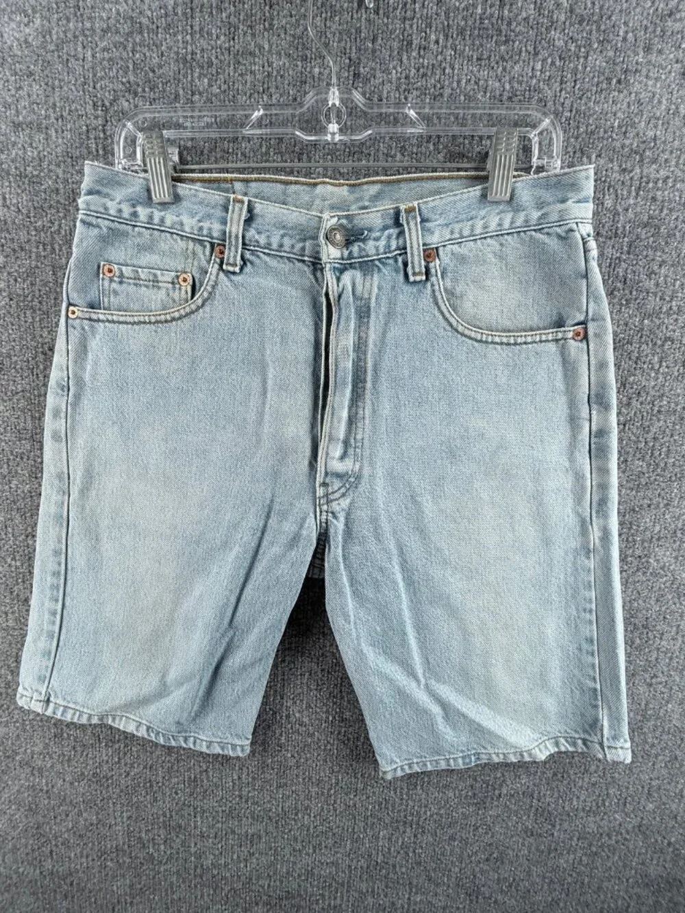 VTG Levis Orange Tab 641 Button Fly Jort Blue 32 Shorts Tunisia Denim ACTL 31x10